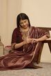 Maroon  Regular Solid Dupatta image number 0
