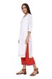 White Straight Cotton Kurta image number 2