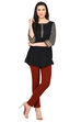 Black Straight Cotton Indie Top image number 0