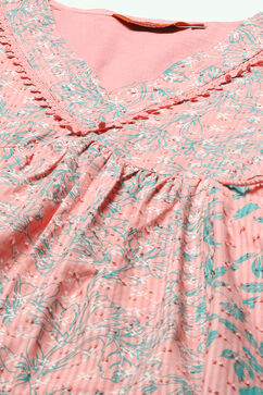 Coral Cotton Straight Dress image number 1