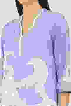 Blue Rayon A-line & Kalidar Kurtas image number 1