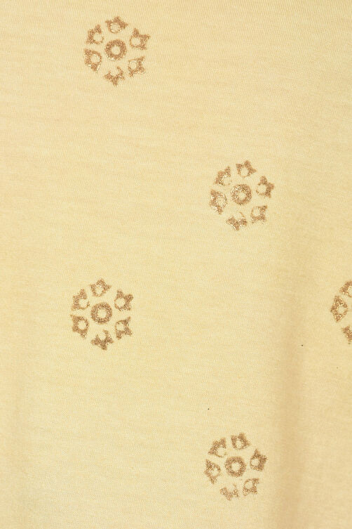 Beige Straight Viscose Indie Top image number 6