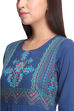 Dark Blue Straight Cotton Kurta image number 1