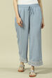 Blue Cotton Blend Palazzo image number 5