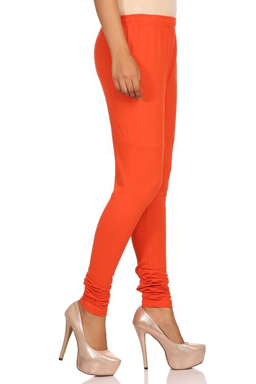 Orange Cotton Leggings image number 2