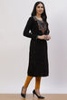 Black Acrylic Straight Kurta image number 3