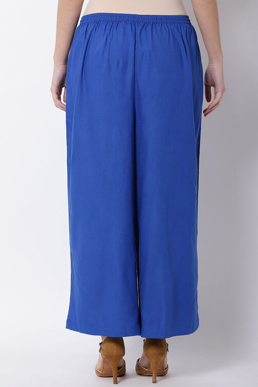 Blue Viscose Palazzo image number 5
