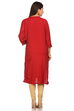 Red Cotton Straight Kurta image number 3