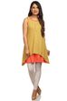 Yellow Asymmetric Viscose Rayon Indie Top image number 0