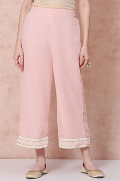 Pastel Pink Art Silk Palazzo image number 0