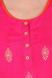 Pink A-Line Polyester Indie Top image number 4