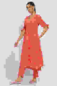 Coral Printed Flared Dress image number 2