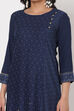 Navy Blue Viscose Rayon Straight Kurta image number 1
