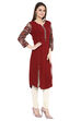 Black Straight Viscose Rayon Kurta image number 2