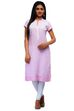Light Pink Cotton Straight Kurta image number 0