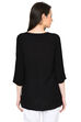 Black Flared Viscose Indie Top image number 3