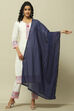 Indigo Blue Voile Solid Dupatta image number 0