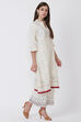 Ecru Cotton And Flex A Line Kurta image number 3
