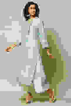 Green LIVA Straight Printed Kurta image number 2