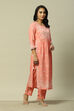 Coral LIVA Straight Printed Kurta Palazzo Suit Set image number 5