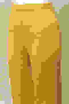 Mustard Acrylic Regular Solid Legging image number 1