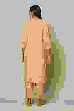 Pink Cotton Blend Straight Printed Kurta Palazzo Suit Set image number 4