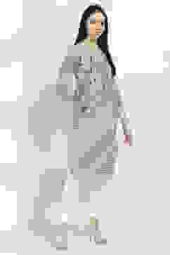 Indigo Cotton Printed Straight Kurta image number 4