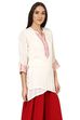 White Straight Viscose Rayon Indie Top image number 3