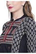 Black Kalidar Cotton Kurta image number 1