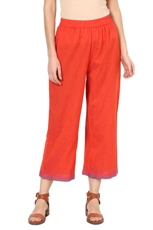 Orange Poly Cotton Culottes image number 0