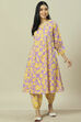 Lavender Cotton Blend Woven Straight Kurta Suit Set image number 0