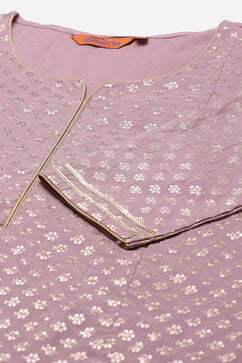 Lilac Art Silk Straight Suit Set image number 1