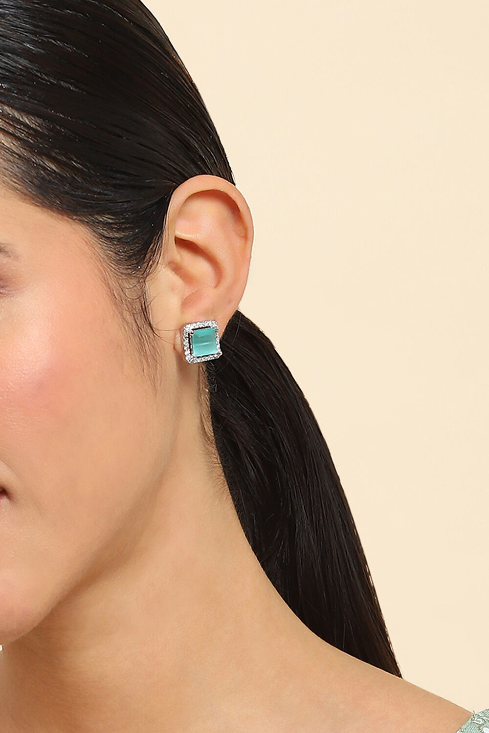 Mint Green Alloy Studs image number 1