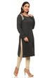 Red Acrylic Straight Kurta image number 2