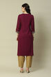 Black LIVA Straight Printed Kurta image number 4