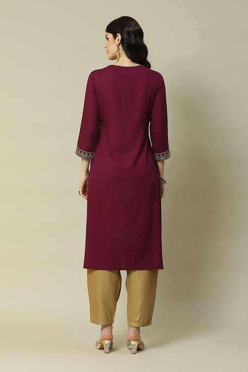 Black LIVA Straight Printed Kurta image number 4