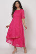 Pink Polyster Poly Chanderi Dress image number 2