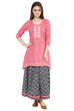 Pink Straight Cotton Indie Top image number 0