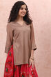 Beige LIVA Straight Indie Top image number 3