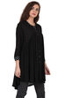 Black Flared Viscose Indie Top image number 3