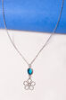Blue Metal Brass Necklace