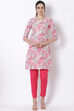 Yellow Cotton Straight Kurta image number 2