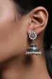 Red Metal Brass Earrings image number 1