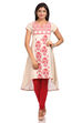 Beige Asymmetric Cotton Kurta image number 0