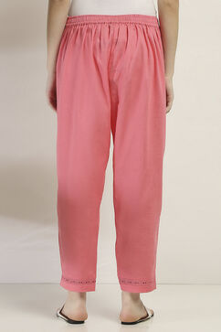 Coral Solid Regular Pants image number 5