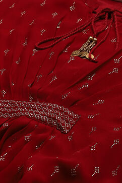 Maroon Art Silk Kaftan Top image number 1