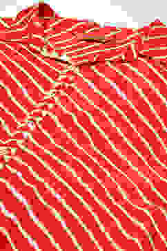 Red Striped Straight Kurta Set image number 1