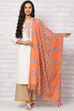 Orange Cotton Dupatta image number 0