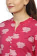 Fuschia Flared Cotton Dress image number 1