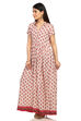 Red Flared Viscose Dress image number 2